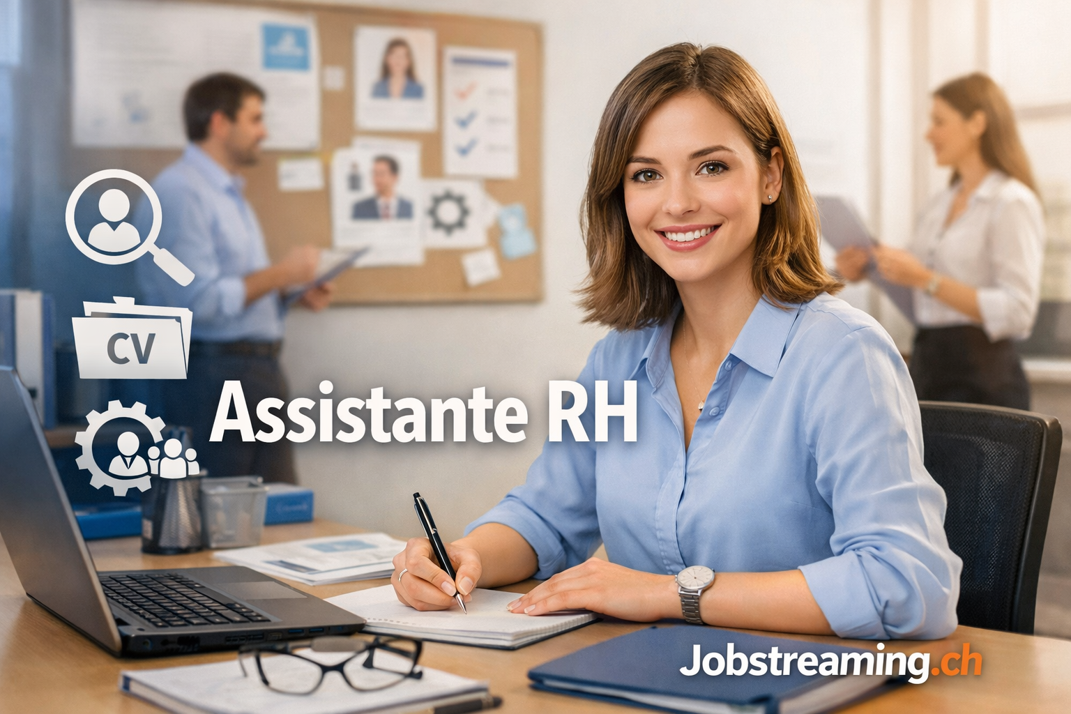 Assistante RH dans un bureau moderne