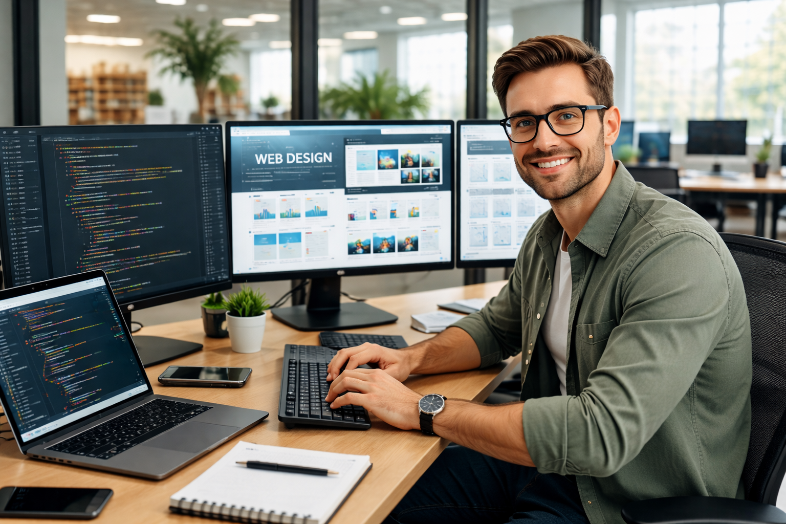 Developpeur-web-2 2 Développeur web au travail