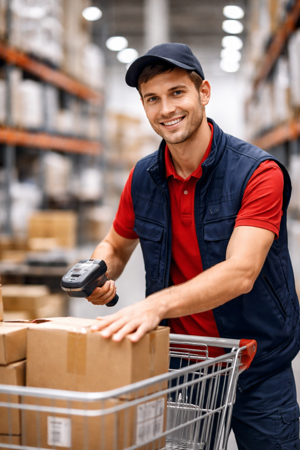 Preparateur-de-commande-junior-5 2 Employé motivé dans un entrepôt