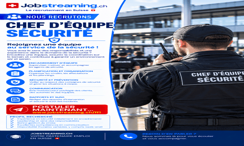 Chef d’équipe sécurité H/F 1 Chef d’équipe sécurité