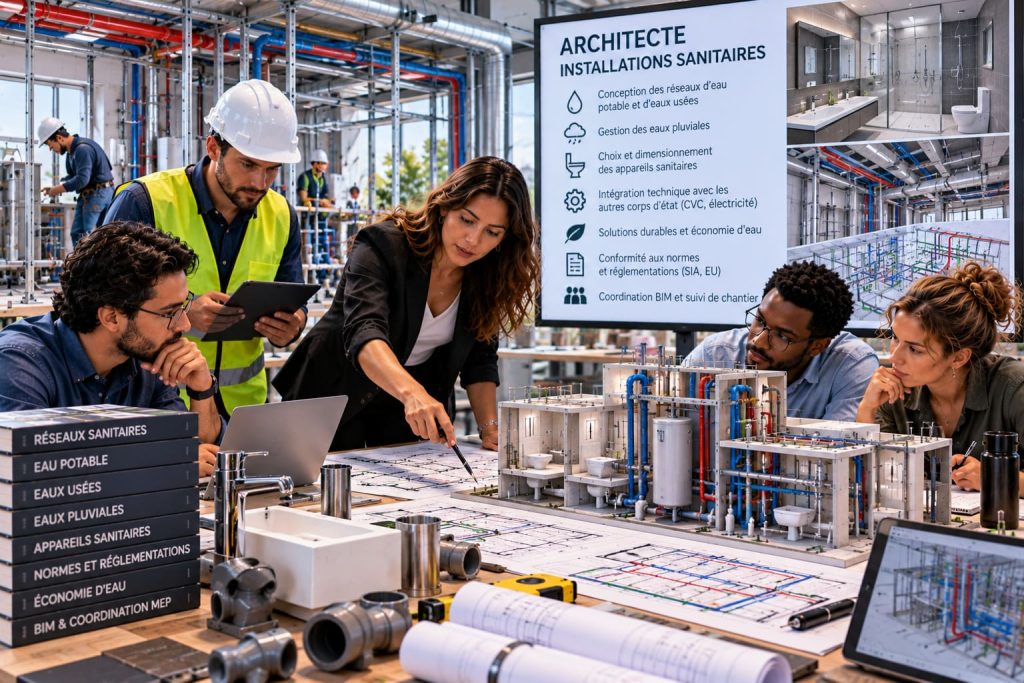 Architecte installations sanitaires en Suisse : métier, salaire, formation et débouchés