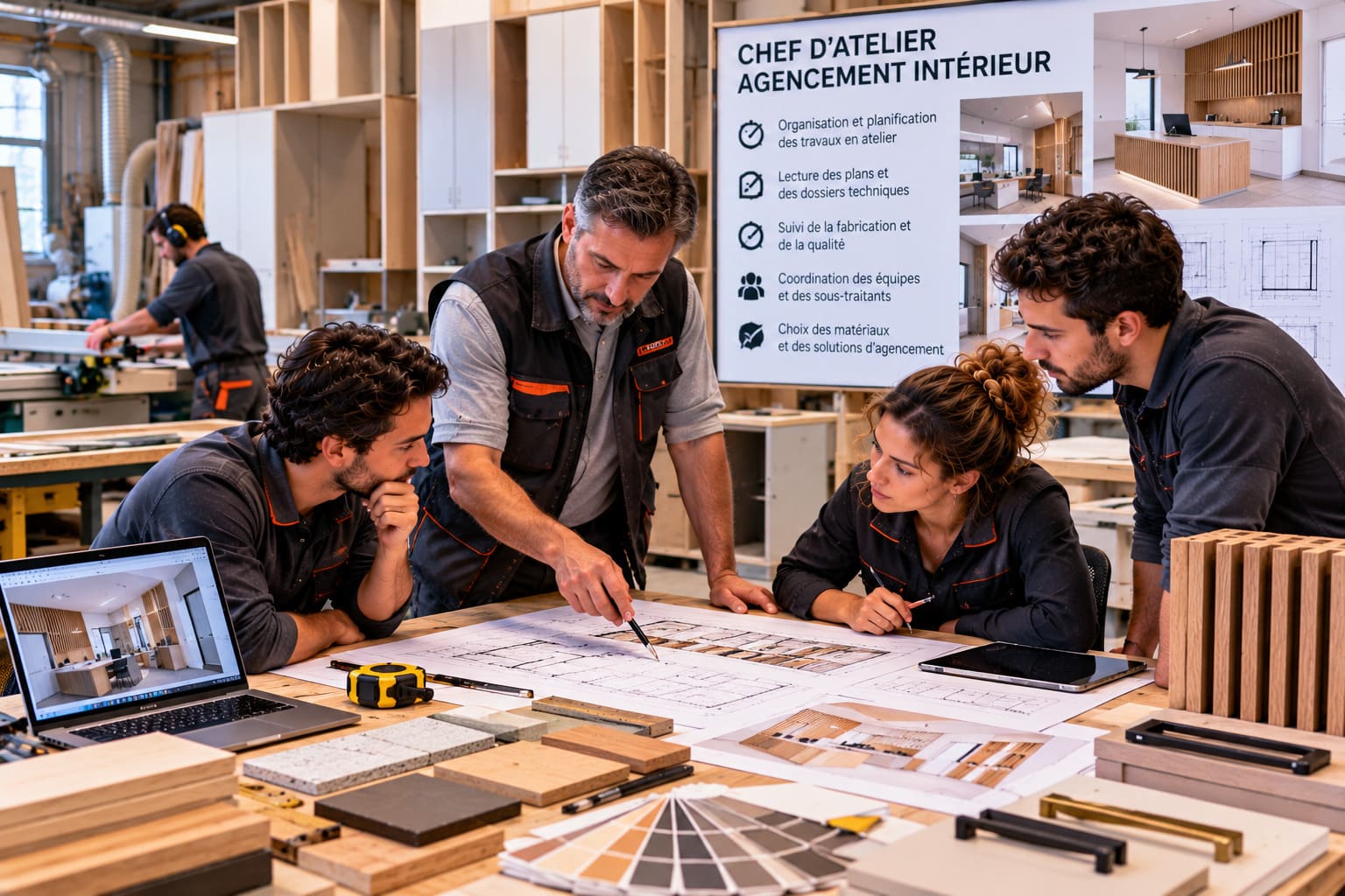 Chef d'atelier agencement intérieur en Suisse : métier, salaire, formation et débouchés