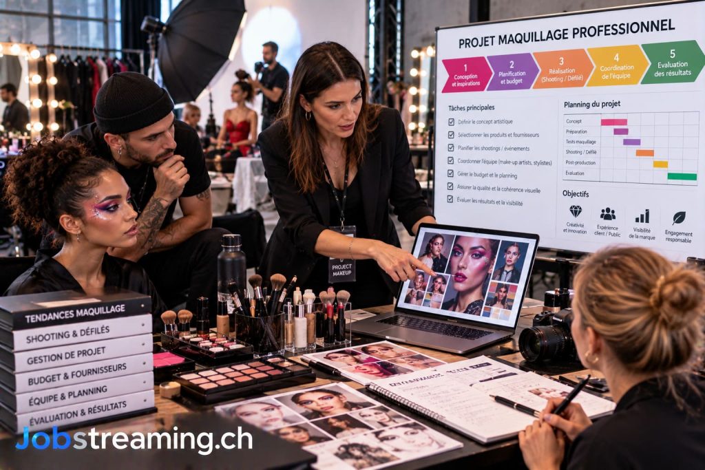 Chef de projet maquillage professionnel en Suisse : métier, salaire, formation et débouchés