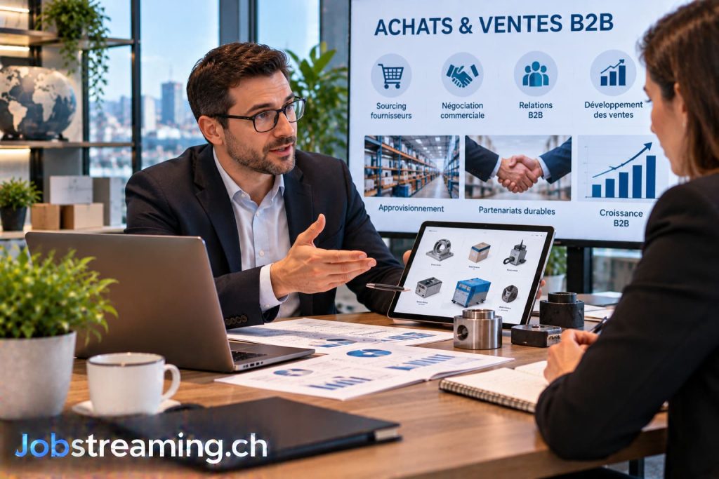 Responsable achats vente B2B en Suisse : métier, salaire, formation et débouchés