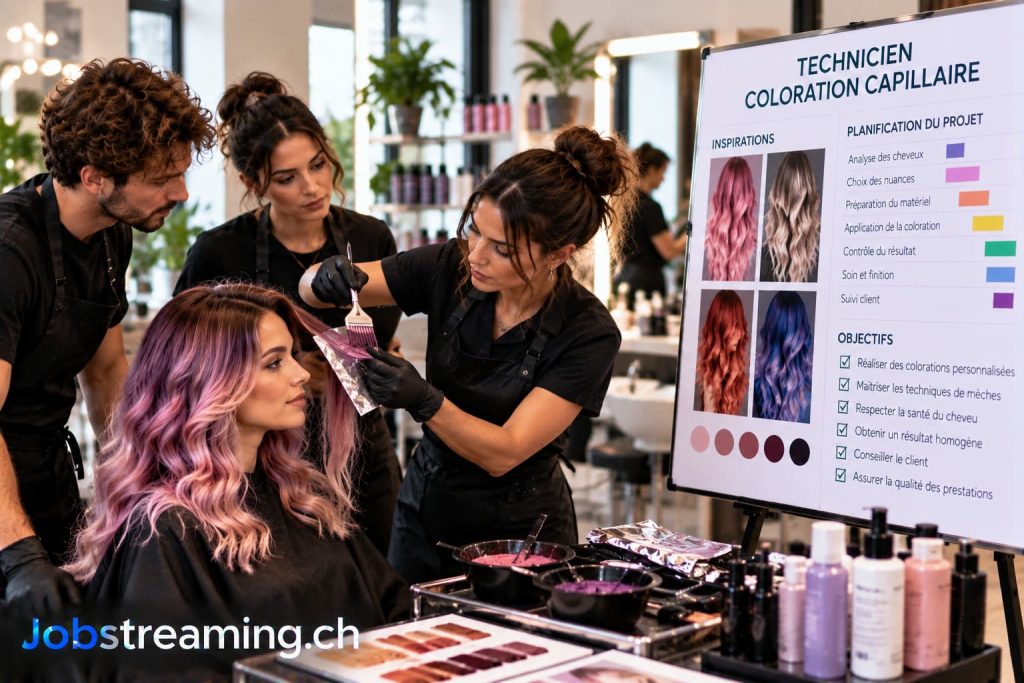 Technicien coloration capillaire en Suisse : métier, salaire, formation et débouchés